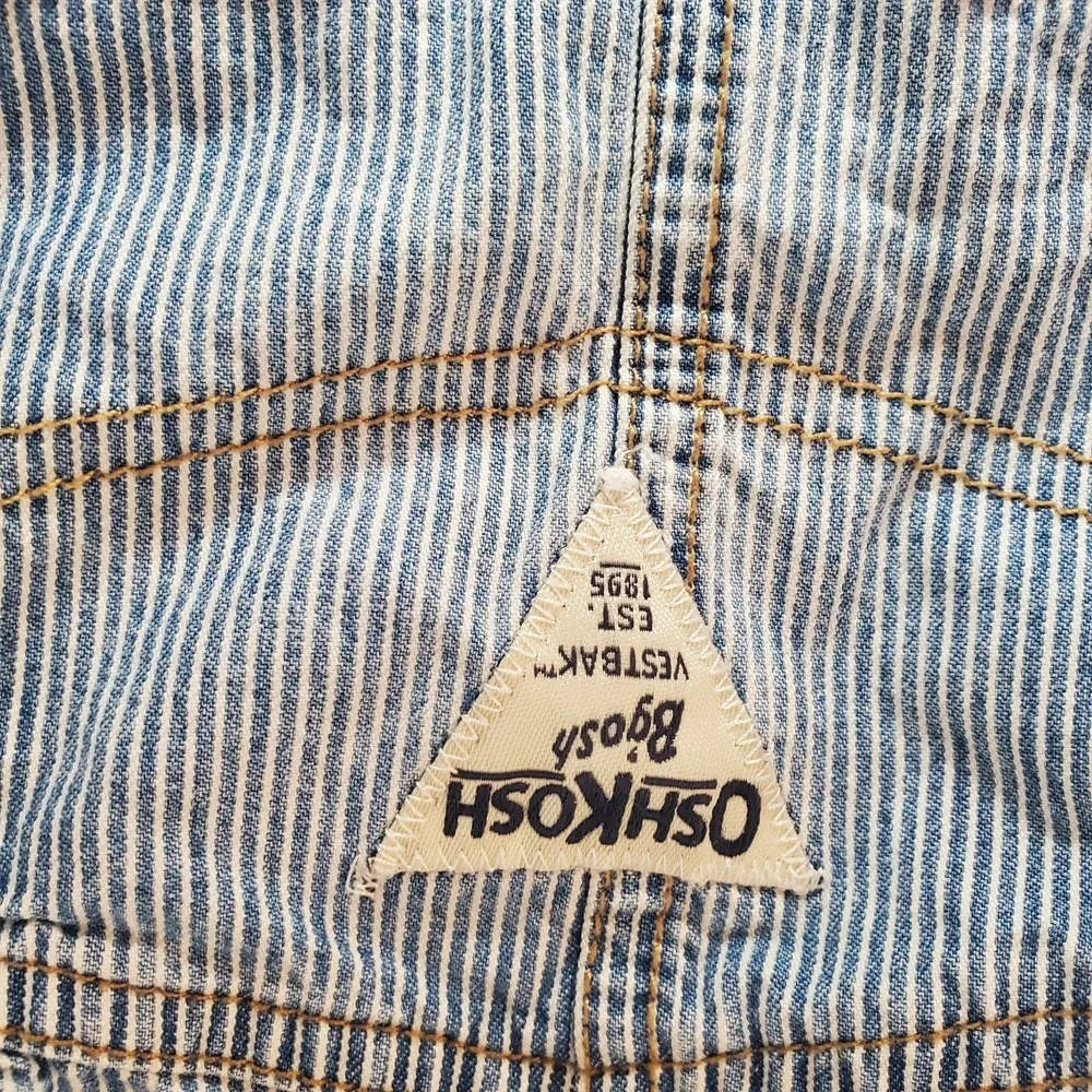 Osh Kosh B'Gosh VestBak Railroad Stripes Bib Overalls  Dress Baby Size‎ 6 Months